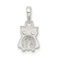 thumbnail image 5 of Auriga Fine Jewelry 925 Sterling Silver Cubic Zirconia Owl Pendant for Women (L- 15.5mm, W- 7mm), 5 of 6