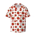 thumbnail image 6 of Kdxio Men's Hawaiian Shirt for Men Short Sleeve Shirt Hand Drawn Tomatoes Summer Casual Holiday Beach Button Down T-Shirts, 6 of 7