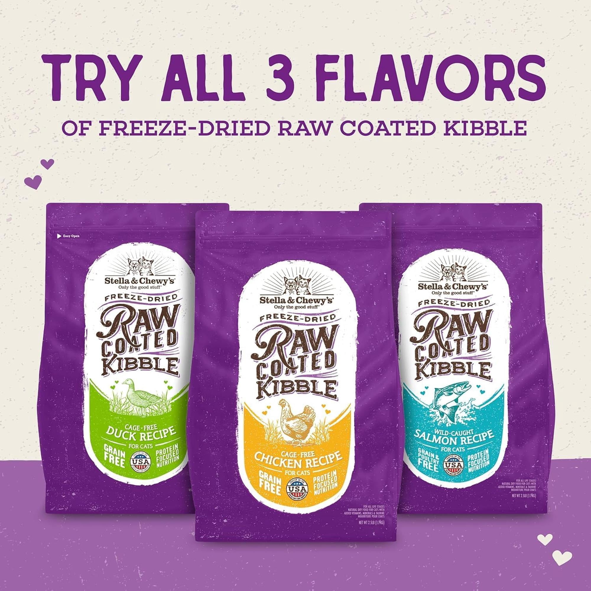 Stella & Chewy's Baked Kibble for Cats - Raw Coated Cage-Free Chicken Recipe - 2.5 Pound Bag