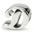 thumbnail image 1 of 925 Sterling Silver Charm For Bracelet Letter D Script Bead Alphabet, 1 of 8