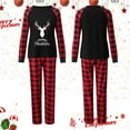 thumbnail image 2 of Gubotare Christmas Pajamas for Family Matching Sets Matching Family Pajamas Sets Christmas PJS with Letter and Plaid Printed Long Sleeve Tee and Bottom Loungewear (Red,XXXL), 2 of 8