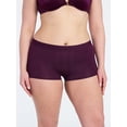 thumbnail image 2 of Joyspun Women's Ribbed Modal Boyshort Panties, 3-Pack, Sizes XS-3XL, 2 of 8