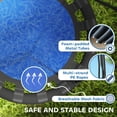 thumbnail image 3 of Qaba Saucer Tree Swing - 24" Blue Outdoor Swing for Backyard Play - Adjustable Ropes, Safe & Stable Design - Kids' Play Equipment, 3 of 7