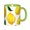 Green, variant on Mushroom Coffee Mug Fun Custom Ceramic Mugs 11oz Black