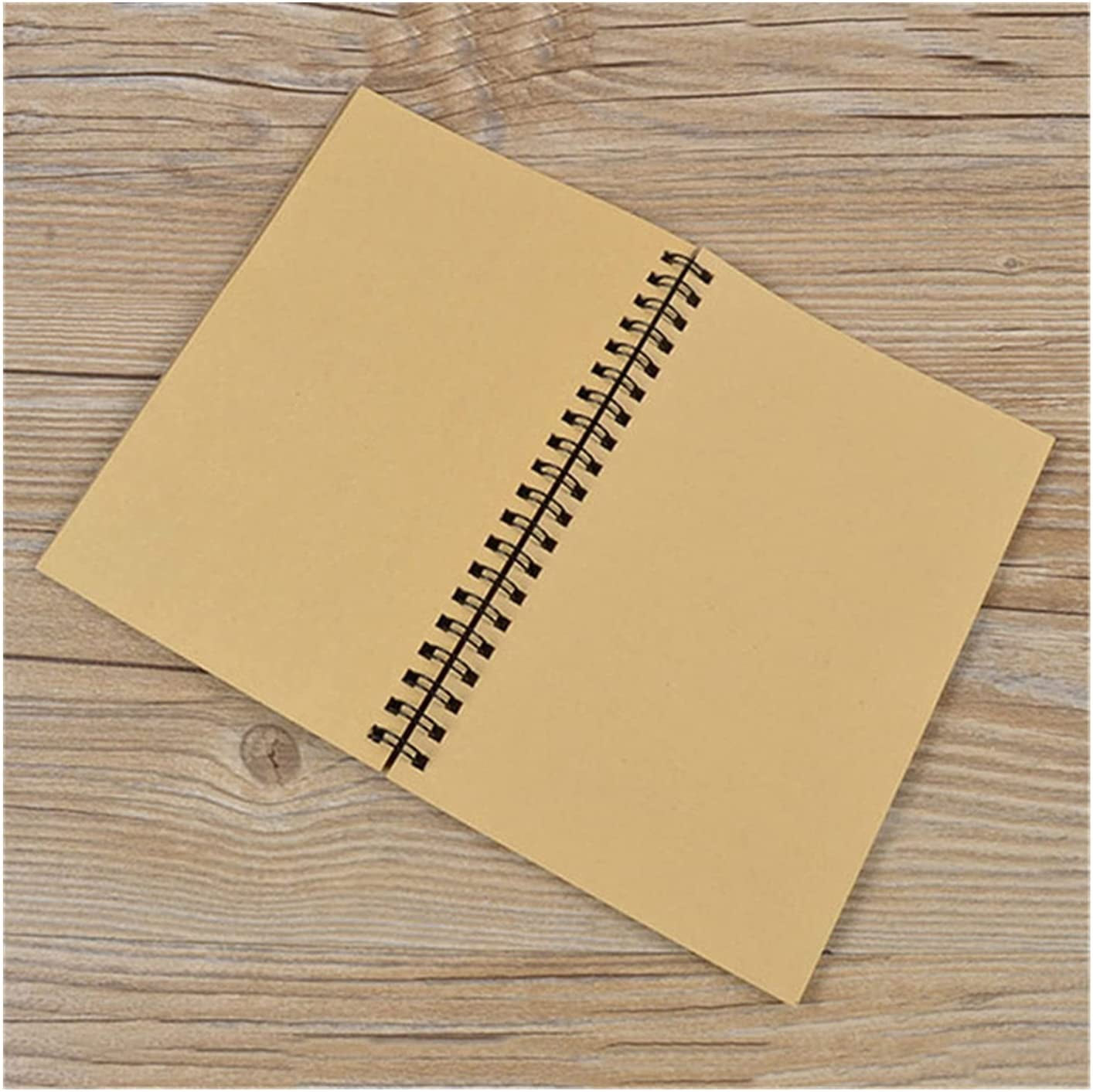 Notebook Vintage A5 Kraft Paper Notebook Spiral Coil Daily Handmade Journal Memo Graffiti Blank Sketchbook Notepad Planner Book Exquisite Craftsmanship, Convenient and Practical