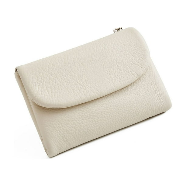 Bolso organizador de cuero unisex – Bolsillo de cuero auténtico y suave • Mini estuche de viaje multifuncional para llaves, auriculares, tarjetas • Diseño compacto fino • cierre seguro con