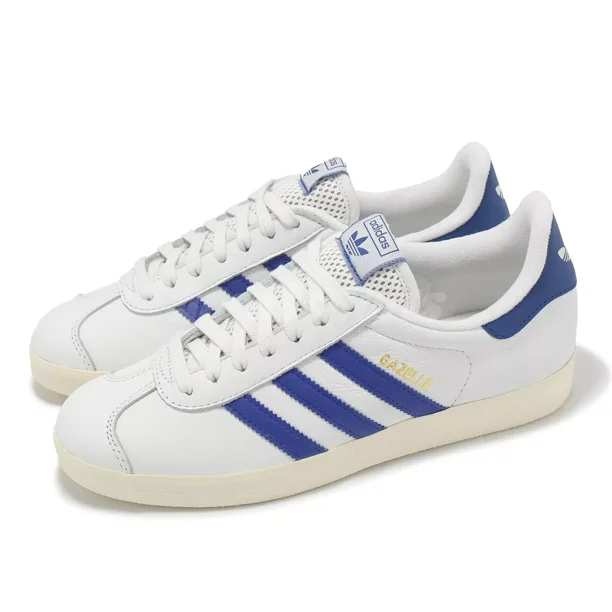 Adi-das Originals Gazelle Core White Royal Blue Gold Men Unisex Casual JH5398