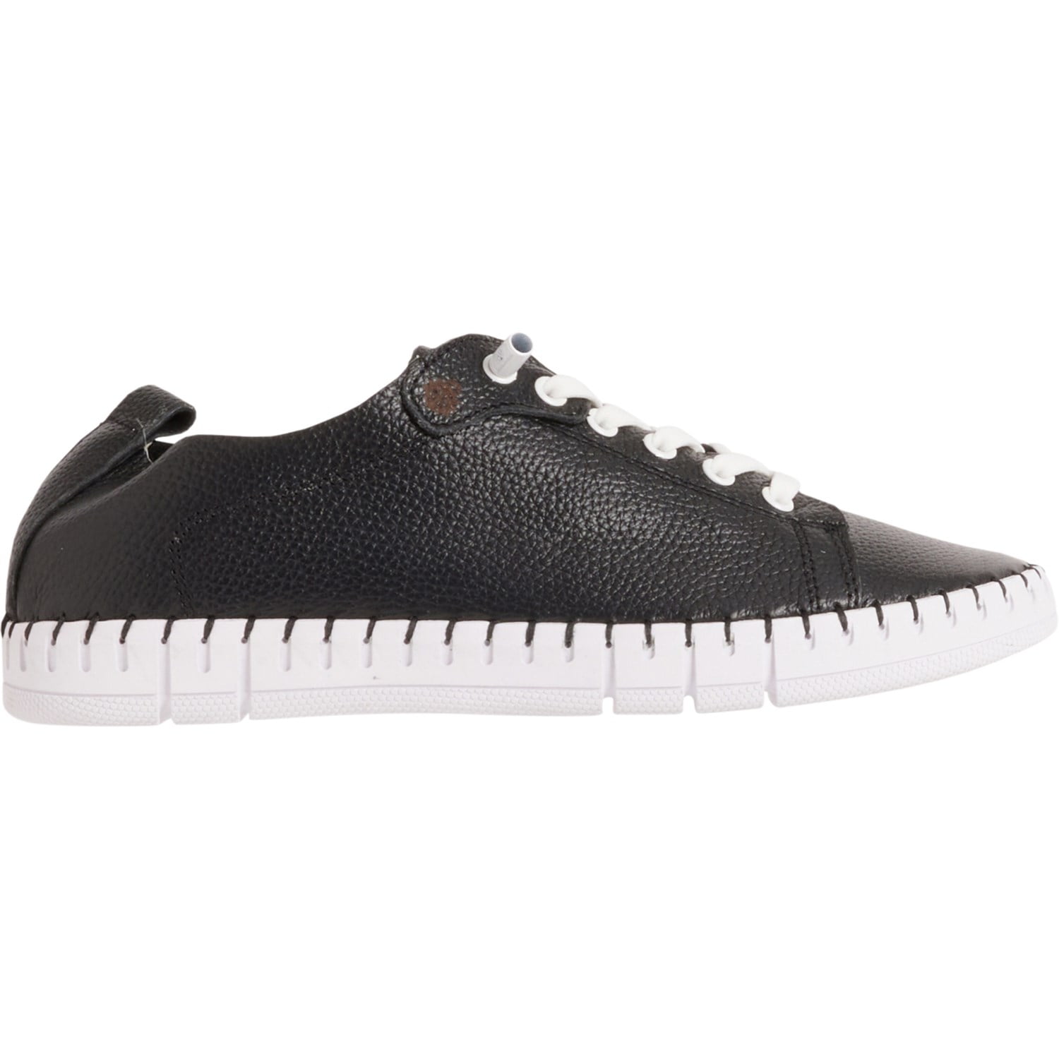 Yokono Women's Leather Sneakers – Black, Made in Spain – Size US 8