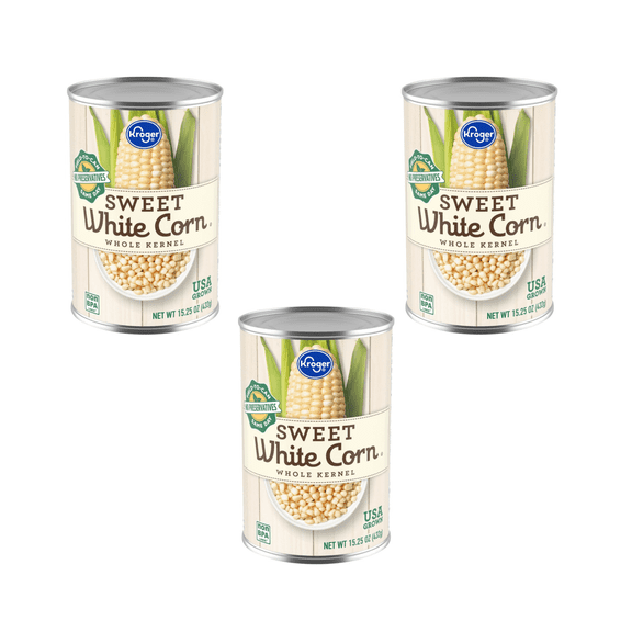 KR Whole Kernel Sweet White Corn 15.25 oz ( 3PK )