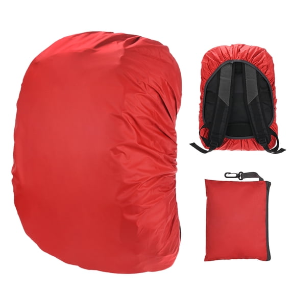 Uxcell Waterproof Backpack Rain Cover for 30L-40L Bags, Ideal for Outdoor Activities [Red]