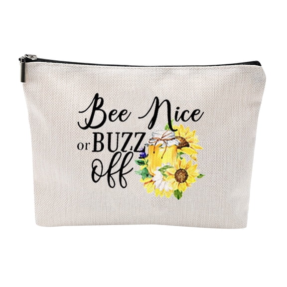 Wild Flowers Makeup Bag Floral Cosmetic Bag Ideal for Women and Girls for Inspirational Birthdays and