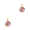 thumbnail image 4 of Jumpingount Birthstone Rhinestone Crystal Alloy Round Jewelry Birthday Necklace Pendants Handmade Chain Decorations Making DIY rosado 2Conjunto, 4 of 6