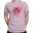 thumbnail image 2 of Smartprints Japanese Cherry Blossom Red Sun Men's T-Shirt Light Pink, Cotton, S, 2 of 4