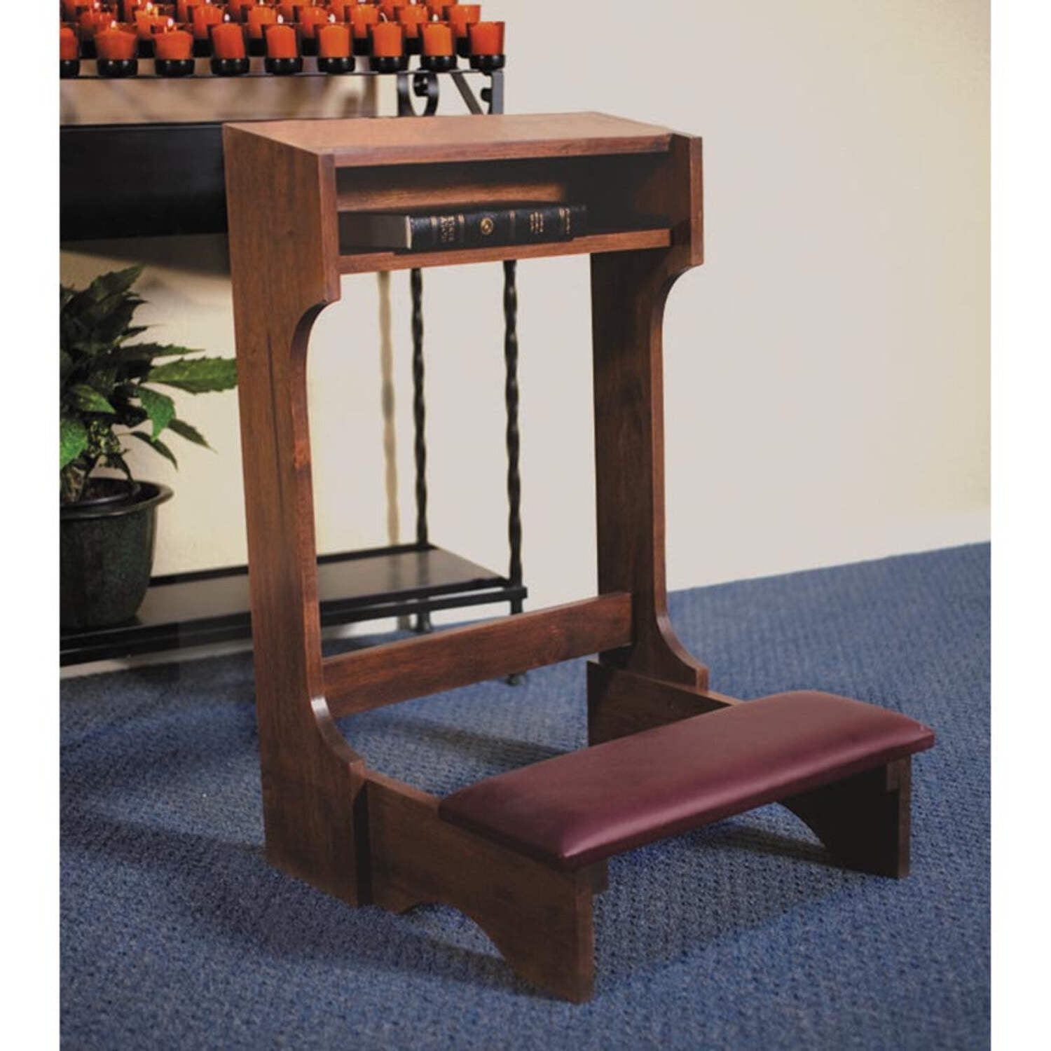 Christian Brands Church Supply LC907 Walnut Padded Kneeler