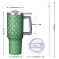 thumbnail image 2 of Green Christmas Snowflake Pattern Tumbler with Handle and Lid,40oz Double Wall Vacuum Insulated Tumbler,Cups Gift for Women and Men, 2 of 7