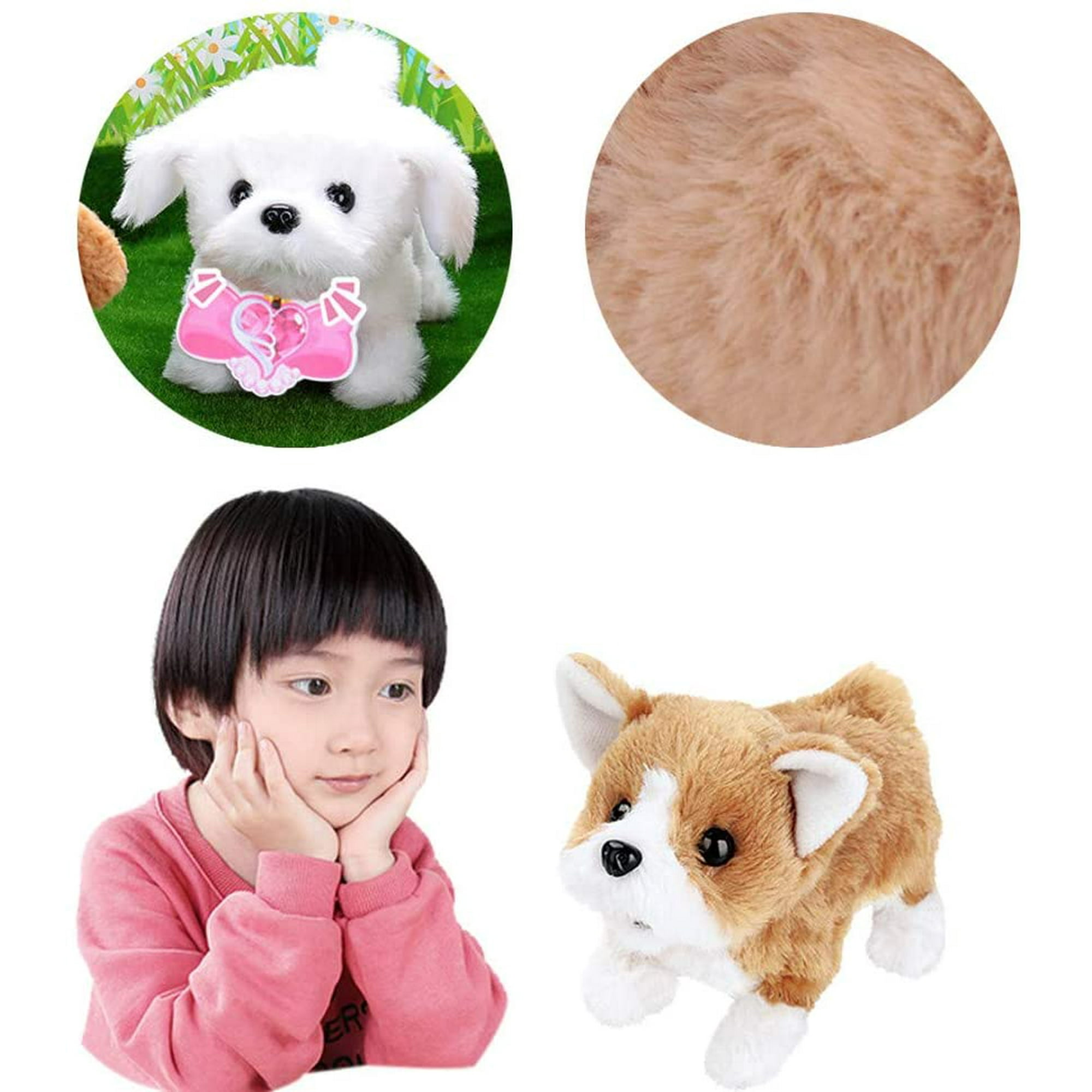 Générique Peluche Mon Robot Réaliste Chiot, Chien Robot Réaliste Interactif, Chien Robots Intelligent, Peut Marcher, Aboyer, Remuer La Queue (A