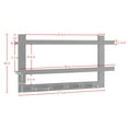 thumbnail image 4 of Danya B. 2-Tier Ledge Wall Shelf Organizer with Five Hanging Coat or Towel Hooks - Entryway or Bathroom - White, 4 of 7