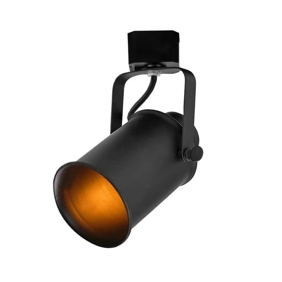 Kiven J-Type Track Lighting, 1-Light Vintage Juno Track Light Head with Adjustable Light Arm for Kitchen Island Cafe Bedroom