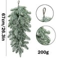 thumbnail image 3 of Artificial Norfolk Pine Teardrop Swag 28 Inch For Christmas Home Decoration, Hanging Hoop For Easy Setup, Realistic Pe Material Fade Resistant And Durable, Indoor Outdoor Use For, 3 of 5