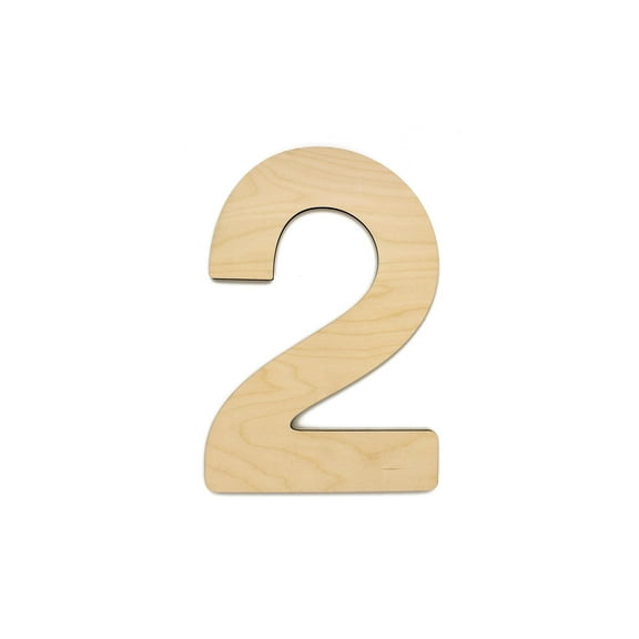 Essentials By Leisure Arts Arts Wood Letter 9.5" Birch No 2