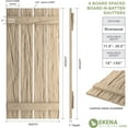 thumbnail image 2 of Ekena Millwork 23 1/2"W x 48"H Rustic Four Board Spaced Board-n-Batten Riverwood Faux Wood Shutters (Per Pair), Primed Tan, 2 of 11