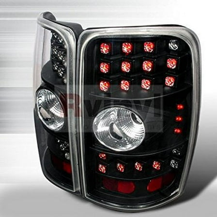 Winjet LED Tail Lights Rear Brake Lamp In Black Housing Clear Lens Made For And Compatible With 2000 - 2006 GMC Denali Yukon Chevrolet Chevy Suburban Tahoe