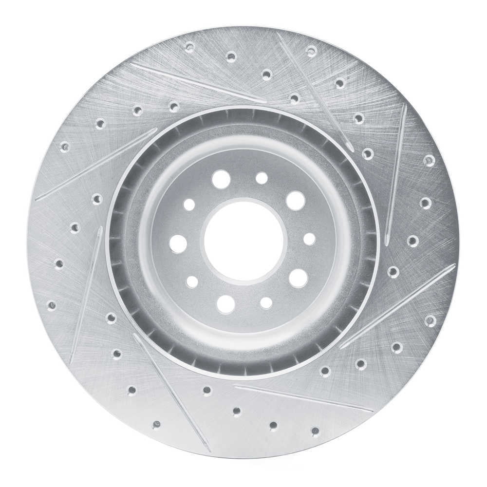 Dynamic Friction Company 631-40049L DFC Brake Rotor - Drilled And Slotted - Silver