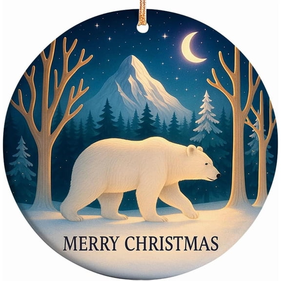 2025 Christmas Ornament – Bear Ornament, Wildlife Christmas Tree Decoration, Rustic Holiday Keepsake for Nature Lovers