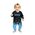 thumbnail image 4 of Halloween Pajamas, Family Matching Pajamas, Halloween Pajamas for Family, Halloween Matching Family Pajamas Black Blue Bat Gradient Long Sleeve Set for Costume Party, Baby 12 Months, 4 of 4