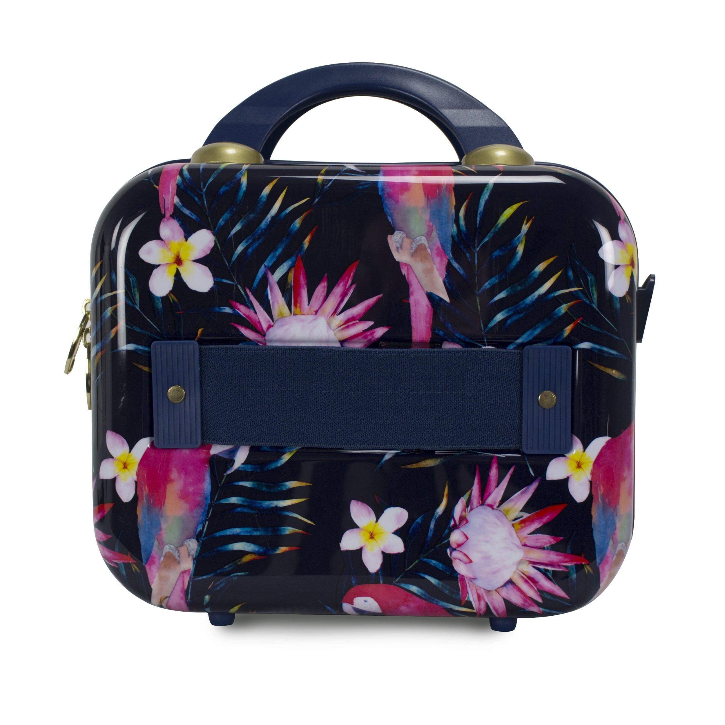 World Traveler Chariot Vintage Trunk Style Cosmetic Case - Parrot