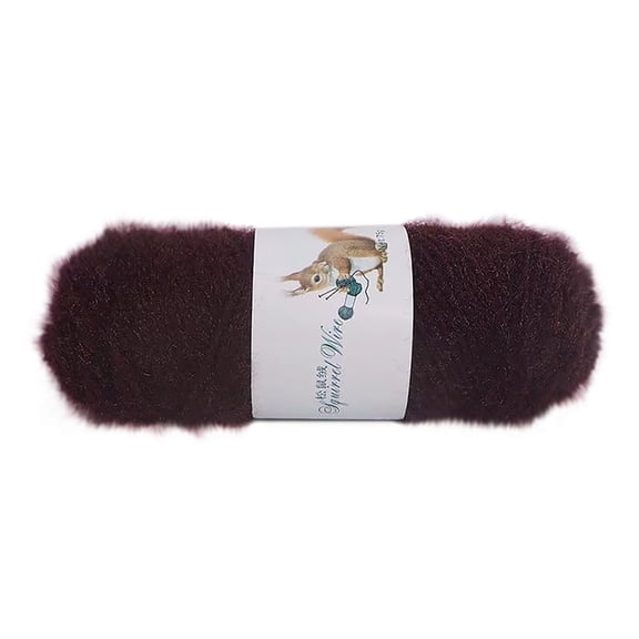 Vacemry Under $5 Squirrel Hair Yarn, Fluffy Knitting Wool for DIY, Soft Crochet Thread for Blanket, Luxury Craft Yarn for Winter Projects, Chunky Knitting Material