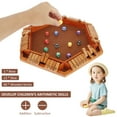 thumbnail image 4 of Shut The Box Game Wooden Board for 1 to 6 Players, Large 15x13 Inch Math Dice Game with Velvet Lining and 12 Dice, 4 of 9