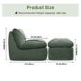 thumbnail image 4 of COOLHUT 29.1"W Accent Chair, Upholstered Beanbag Sofa Chair, Modern Single Chair Accent Chair for Living Room Bedroom with Ottoman, Olive Green, 4 of 16