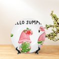 thumbnail image 6 of Salouo Hello Summer Gnome Pattern Bone China Decorative Plate,Holiday Decor Decorative Ceramic Plates with Stand Elegant Home DéCor for Hallway/Living Room/Bedroom-7in, 6 of 6