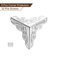 thumbnail image 3 of 25x25x25mm Metal Box Corner Protectors Iron Silver Tone 8 Pack, 3 of 5