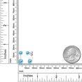 thumbnail image 6 of Gem Stone King 14K White Gold Blue Apatite Stud Earrings for Women | 2.63 Cttw | Gemstone Birthstone | Round 6MM, 6 of 6