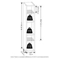 thumbnail image 2 of Furinno FULDA 3-Tier Narrow Bookshelf 6-In Width Storage Shelf Amber Pine, 2 of 5
