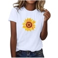thumbnail image 2 of Shorts pour Femmes, Blouses pour Femmes, Mode Féminine Imprimé Manches Courtes Blouse Drôle Col Rond T-Shirt Tops, 2 of 5