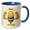 Blue/White, variant on 3drose, Cute Image of Bee with Text of Bee Strong, 11oz Two-tone Green Mug