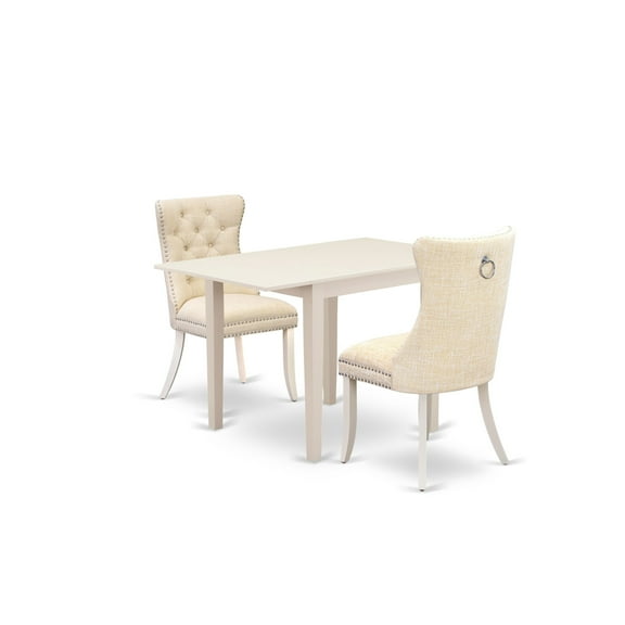 East West Furniture 3 Piece Dining Room Table Set