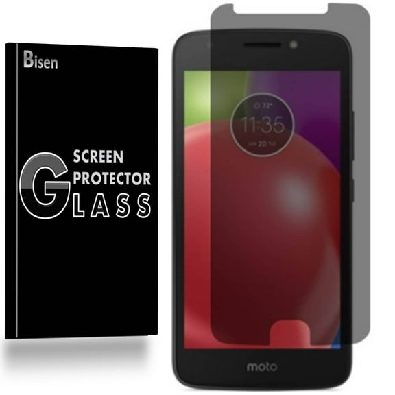 Motorola Moto E4 [2-Pack BISEN] Privacy Tempered Glass Screen Protector, Anti-Spy [Keep your screen secret]