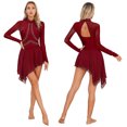 thumbnail image 3 of Vestido tutú de bailarina para mujer, traje de baile de malla transparente de manga larga, vestidos de baile lírico de Ballet, vestido de Leotardos de gimnasia, Ropa de baile, 3 of 5