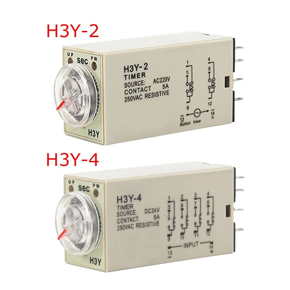 Small HY2NJ MY4NJ 14-pin 8-pin Power On Timer Switch Relay Module Delay Time Relay H3Y-4 H3Y-2 220V 10S H3Y-4 - image 2 of 8