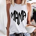 thumbnail image 1 of Boovnll Débardeurs pour Femmes, T-Shirt Sans Manches à Col Rond Imprimé Mode pour Femmes, Débardeur pour Femmes, 1 of 4