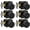 Black, variant on 6 Pack Gold Interior Door Knobs, Passage Door Knobs for Closet and Hallways Keyless Non-Locking Doorknob Square Panel