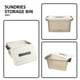 thumbnail image 3 of Bin de almacenamiento para el hogar Bin de almacenamiento apilable Bin Sundies Bin de almacenamiento Bin Caja de encierro con tapa, 3 of 5