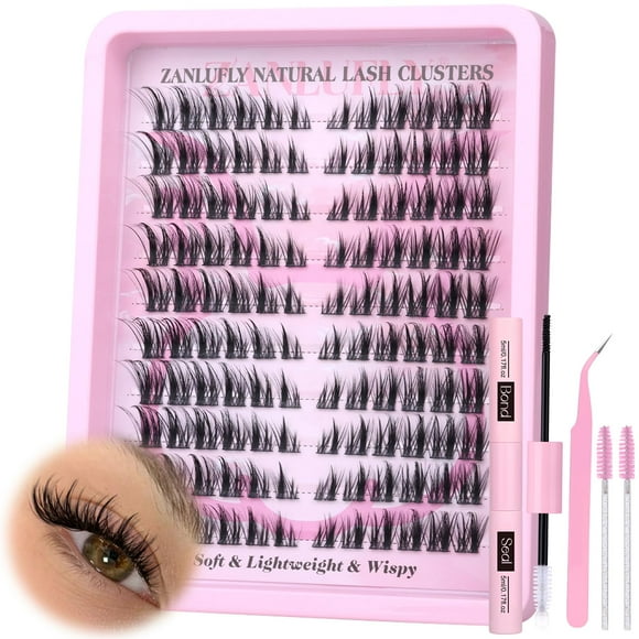 Kit de extensión de pestañas zanlufly Lash Clusters Cat Eye Manga LC