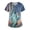 Blue, variant on 4Th Of July Nurse Uniforms Women Printed Scrub Tops Independence Day Gift Short Sleeve V-Neck Plus Size Tops Working Uniform Casual Blouse with Pockets