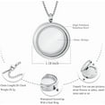 thumbnail image 2 of Personalized Photo & Text Cremation Locket Necklace for Ashes of Loved One Glass Memorial Loved Ones Pendant Urn Necklace Stainless Steel Keepsake Gifts, 2 of 7