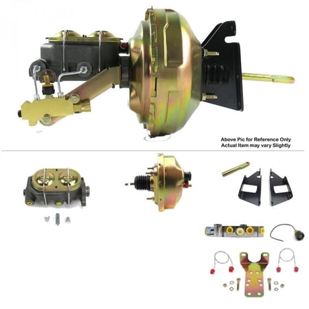 Helix Suspension Brakes & Steering 1973-1987 Chevy Truck Firewall Mount Power 8 in. Single Brake Booster Kit BM Disc & Disc